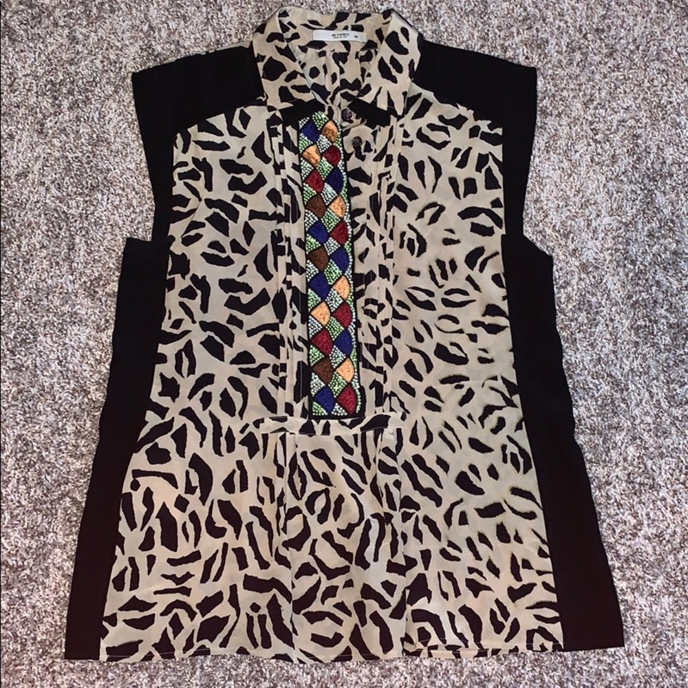 Etro animal print blouse